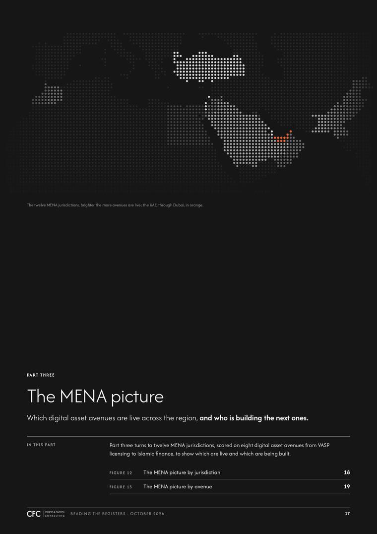 Report page: part three, the MENA picture.
